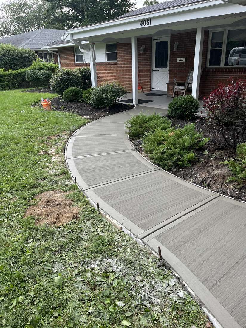 Old aggregate walk to a new curved walk