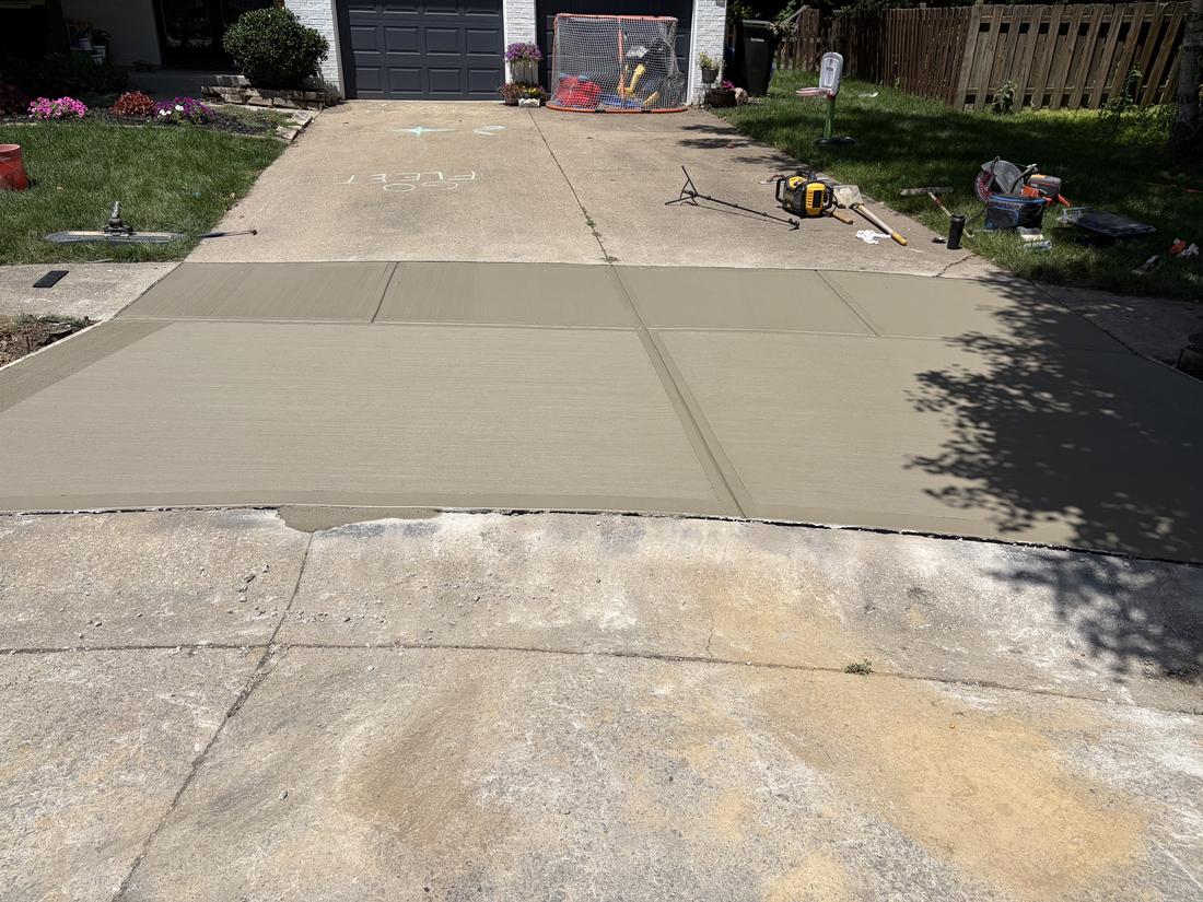 New apron at a two-car drive