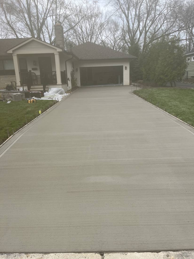 Long approach to the garage