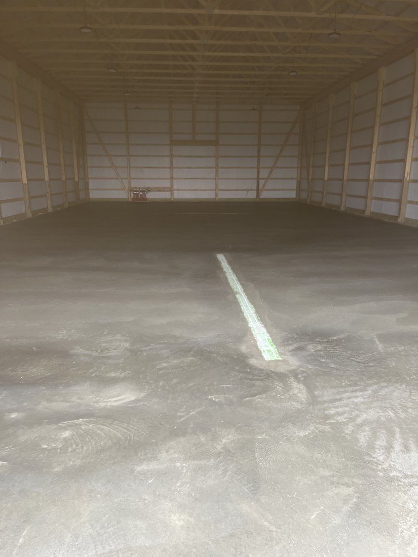 Finished barn slab