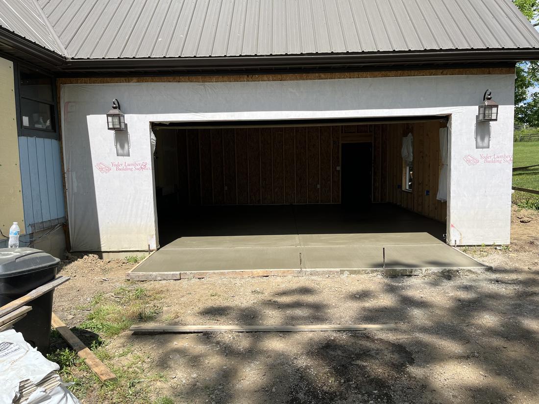 New build garage floor