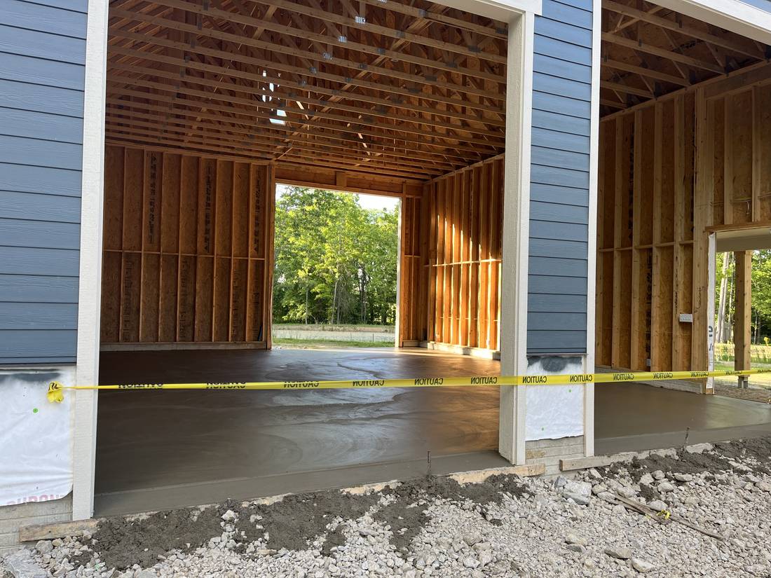 New build garage slab