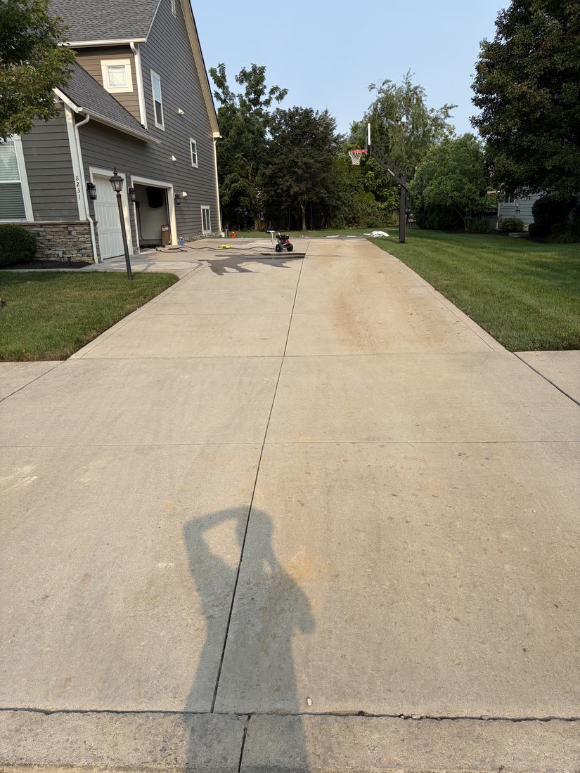 Driveway before washing