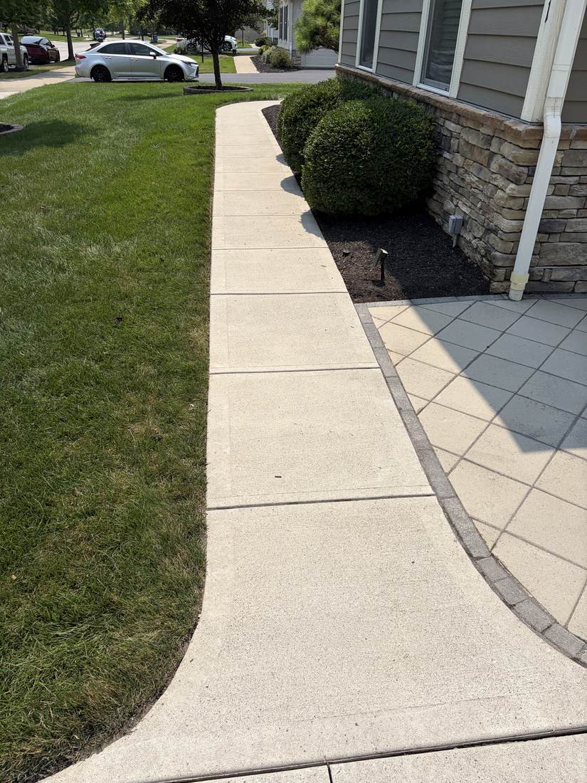 Front walk and landing washed