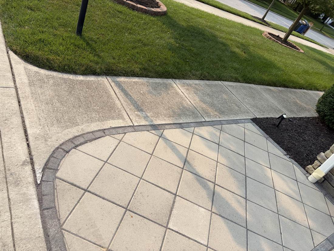 Front walk before washing