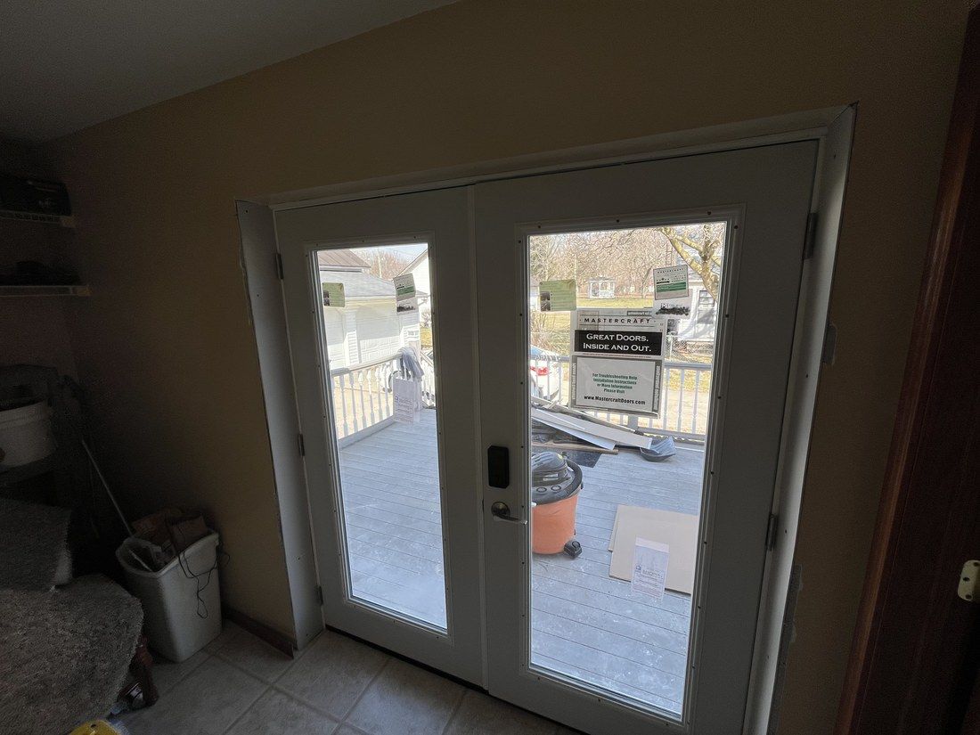 French doors out to the deck